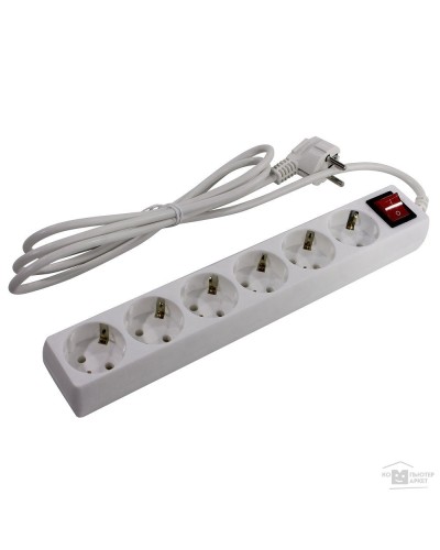 SP6W-250. Сетевой фильтр 6 розеток, 5м, белый. 5bites в Архангельске