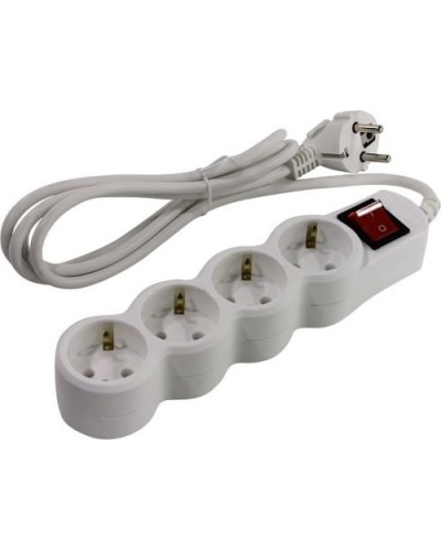 SP4W-130. Сетевой фильтр 4 розетки, 3м, белый. 5bites в Архангельске