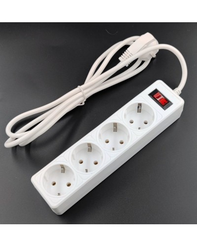 SP4W-518 GARDA. Сетевой фильтр 4 розетки,1,8м, белый. 5bites в Архангельске