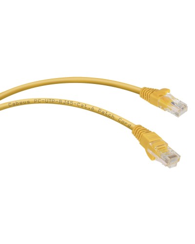 PC-UTP-RJ45-Cat.6-1.5m-YL (8706c), желтый. Патч-корд медный. CABEUS в Архангельске