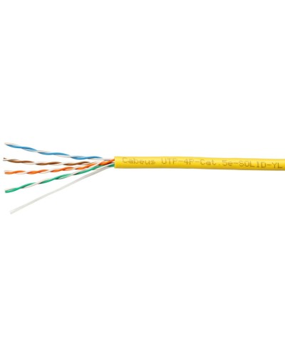 UTP-4P-Cat.5e-SOLID-YL (7251c). Кабель «витая пара» (LAN) для структурированных систем связи. CABEUS в Архангельске