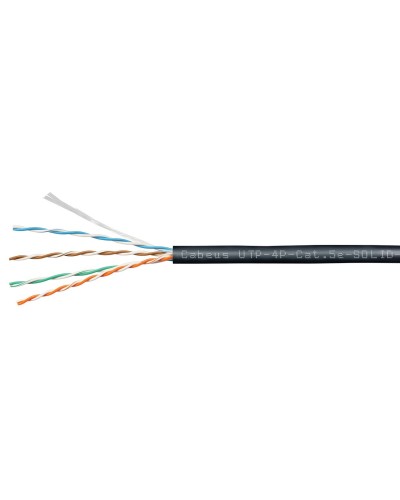 UTP-4P-Cat.5e-SOLID-OUT-PE-UV (11246c). Кабель «витая пара» (LAN) для структурированных систем связи. CABEUS в Архангельске