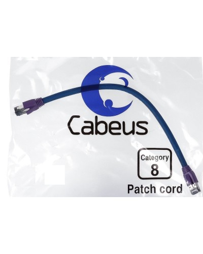 PC-SSTP-RJ45-Cat.8-0.3m-LSZH (9699c), серый. Патч-корд медный. CABEUS в Архангельске
