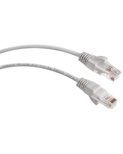 PC-UTP-RJ45-Cat.5e-1m-LSZH (8863c), серый. Патч-корд медный. CABEUS в Архангельске