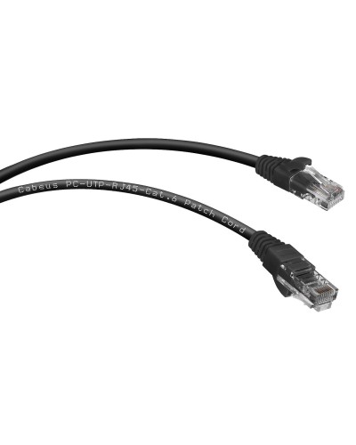 PC-UTP-RJ45-Cat.6-1.5m-BK (8664c), чёрный. Патч-корд медный. CABEUS в Архангельске