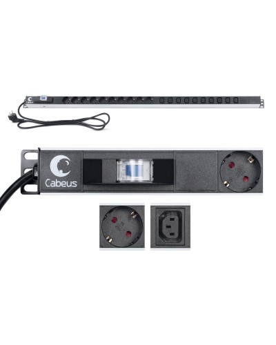 PDU-16-10S-10C13-B (9552c). Блок розеток. CABEUS в Архангельске