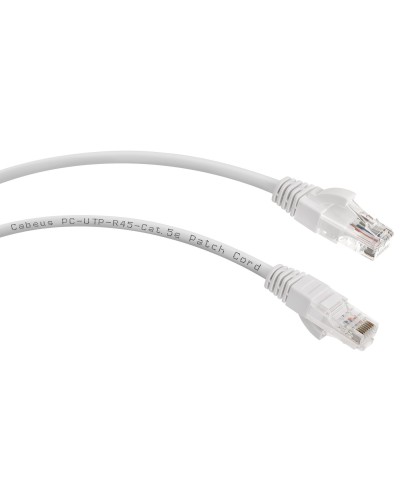 PC-UTP-RJ45-Cat.5e-5m-WH (7687c), белый. Патч-корд медный. CABEUS в Архангельске