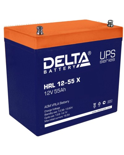 Delta HRL 12-55 X. Аккумулятор герметичный свинцово-кислотный. Delta в Архангельске