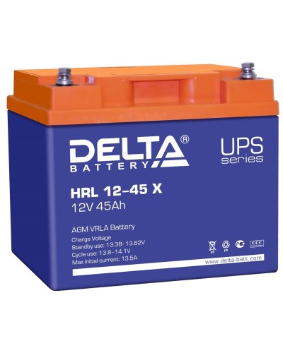 Delta HRL 12-45 X. Аккумулятор герметичный свинцово-кислотный. Delta в Архангельске