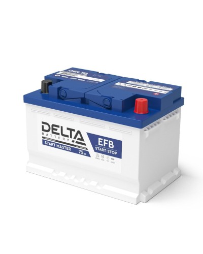 Delta START MASTER EFB 1275 (75 Ah). Аккумулятор автомобильный герметичный свинцово-кислотный. Delta в Архангельске