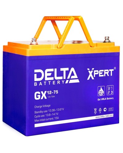 Delta GX 12-75. Аккумулятор герметичный свинцово-кислотный. Delta в Архангельске