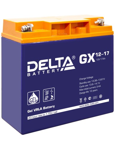 Delta GX 12-17. Аккумулятор герметичный свинцово-кислотный. Delta в Архангельске