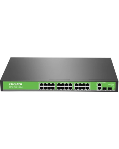 DSP224F-2C-R400 DSP224F-2C-R400 V1 (L2) 24х100Мбит/с 2хКомбо(1000BASE-T/SFP) 24PoE 24PoE+ 400W. Коммутатор с питанием по PoE. Digma в Архангельске