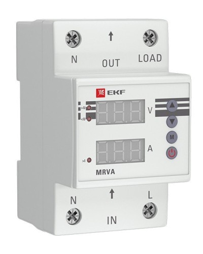 MRVA 63A PROxima (MRVA-63A). Реле напряжения и тока с дисплеем. EKF в Архангельске