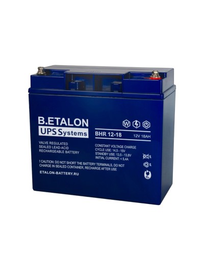 B.ETALON BHR 12-18. Аккумулятор герметичный свинцово-кислотный. ETALON в Архангельске
