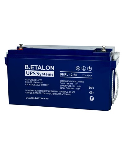 B.ETALON BHRL 12-65. Аккумулятор герметичный свинцово-кислотный. ETALON в Архангельске