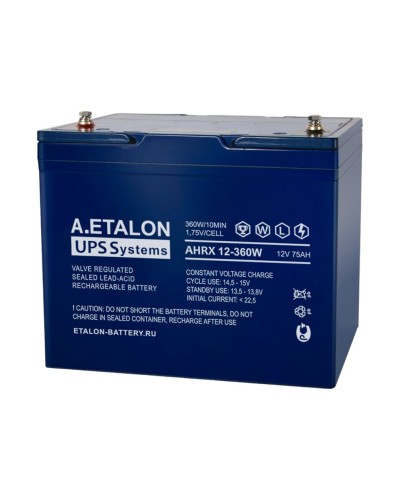 A.ETALON AHRX 12-360W (75). Аккумулятор герметичный свинцово-кислотный. ETALON в Архангельске