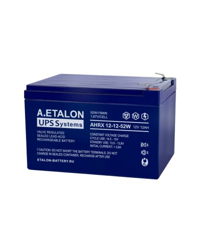 A.ETALON AHRX 12-12-52W. Аккумулятор герметичный свинцово-кислотный. ETALON в Архангельске