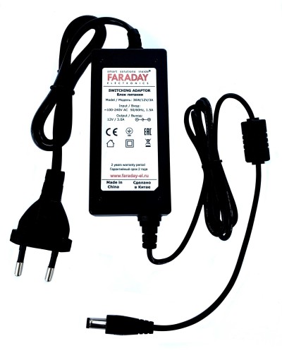 36W/12V/3A. Импульсный блок питания в пластиковом корпусе. FARADAY в Архангельске