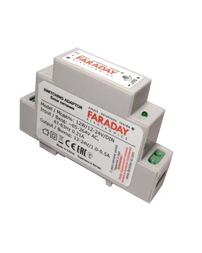 12W/12-24V/DIN. Блок питания. FARADAY в Архангельске
