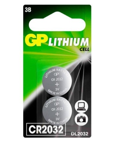 GP Lithium CR2032 (GP CR2032-2CRU2), упак. 2 шт. БЛИСТЕР. Литиевые дисковые батарейки. GP Batteries в Архангельске