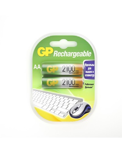 GP 210AAHC AA (GP 210AAHC-2DECRC2), упак. 2 шт.. Перезаряжаемые аккумуляторы. GP Batteries в Архангельске