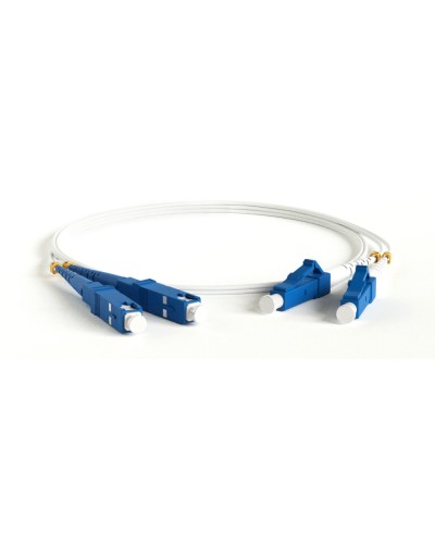 FC-D2-9A1-LC/UR-SC/UR-H-3M-LSZH-WH. Патч-корд волоконно-оптический LC-SC. Hyperline в Архангельске