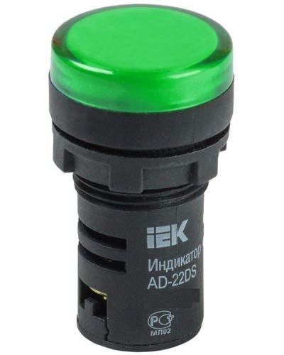 Лампа AD22DS (LED) матрица D22мм зеленый 230В (BLS10-ADDS-230-K06). Светосигнальный индикатор. IEK в Архангельске