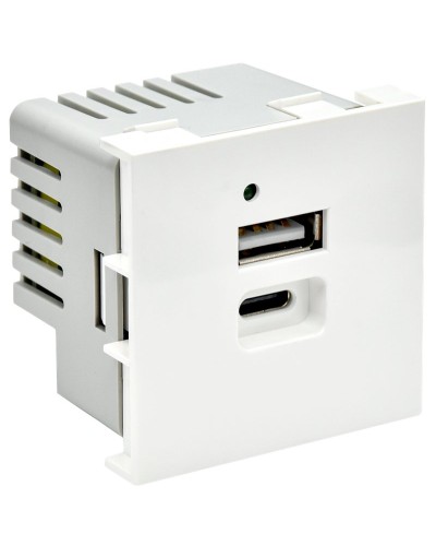 Розетка USB A+C 4,2А PRIMER РКЮ-25-40-П белый IEK (PR-KK40D-RU-0-2-AC-K01). Розетка USB. IEK в Архангельске