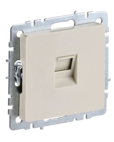 Розетка RJ45 РК10-БрКр кат.5E бежевый BRITE (BR-K10-1-K10). Розетка компьютерная. IEK в Архангельске