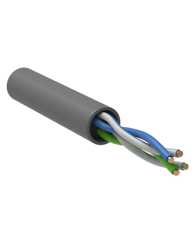 GENERICA U/UTP кат. 5 CCA 100МГц 2 пары PVC INDOOR серый (BC1-C502-111-305-G). Кабель «витая пара» (LAN) для структурированных систем связи. IEK в Архангельске