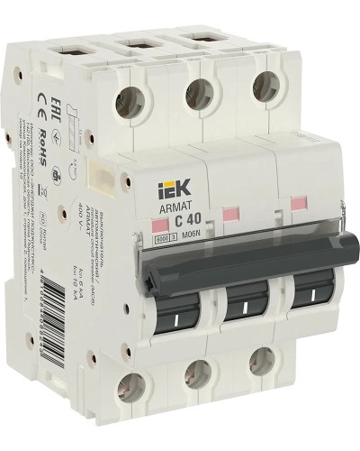 M06N 3P C 40А 6кА ARMAT (AR-M06N-3-C040). Автоматический выключатель. IEK в Архангельске