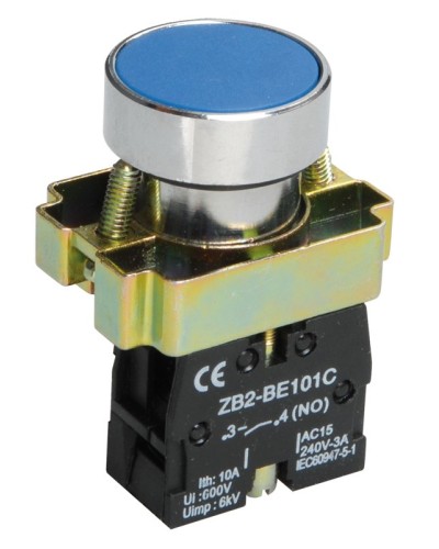Кнопка LAY5-BA61 без подсветки синяя 1з (BBT60-BA-K07). Кнопка без подсветки. IEK в Архангельске