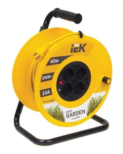 УК40 4 места, 40м (WKP23-10-04-40). Удлинитель на катушке Garden. IEK в Архангельске