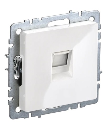 Розетка RJ45 РК10-БрБ кат.5E, белая BRITE (BR-K10-1-K01). Розетка компьютерная. IEK в Архангельске