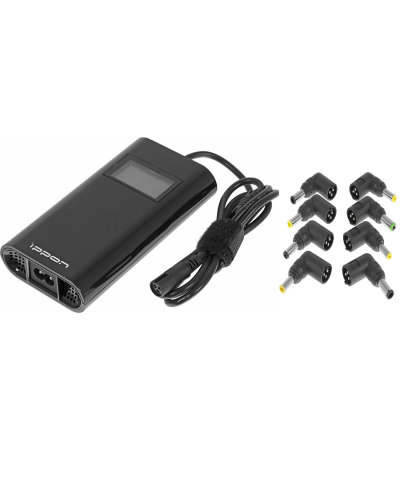 Блок питания Ippon D90U автоматический 90W 15V-19.5V 8-connectors 4.5A 1xUSB 2.1A, LCD индикатор (654527). Блок питания. Ippon в Архангельске