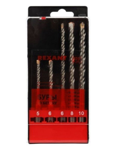 Набор буров, бетон 5-6х110, 6-8-10х160 мм, 5 шт, SDS PLUS Kranz (KR-91-0406): Аксессуар для электроинструмента в Архангельске
