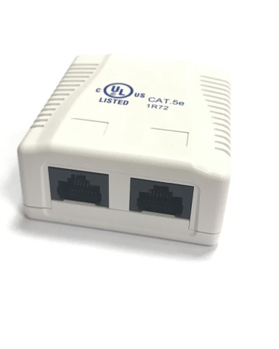 RJ-45-2 (8P8C) CAT5e, 2 выхода (LISTED) компьютерная розетка: Розетка компьютерная 2 выхода в Архангельске