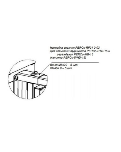 PERCo-RF01 0-03. Накладка верхняя. PERCo в Архангельске