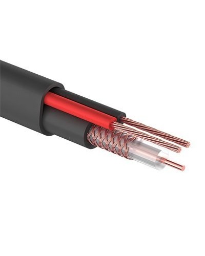 КВК-П-2+2x0,50 мм² (Cu/CCA) черный PROconnect (01-4215). Кабель комбинированный для систем видеонаблюдения. PROCONNECT в Архангельске