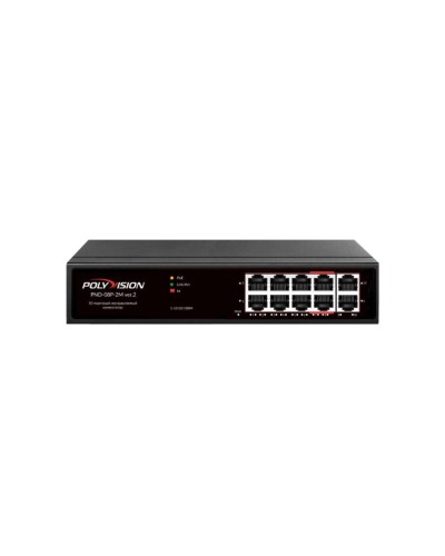 PND-08P-2M v.2. Коммутатор 10-портовый с функцией PoE. Polyvision в Архангельске