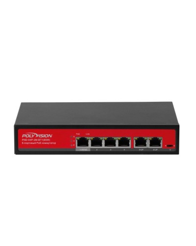 PND-04P-2M-BT1 (65W). Коммутатор неуправляемый 6-портовый с функцией PoE. Polyvision в Архангельске