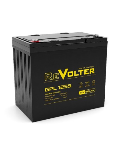 Revolter GPL 1255. Аккумулятор автомобильный герметичный свинцово-кислотный. Revolter в Архангельске
