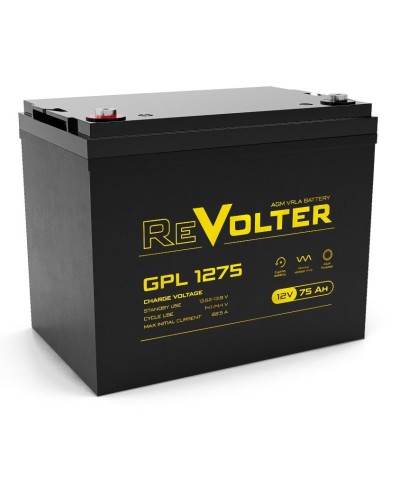 Revolter GPL 1275. Аккумулятор автомобильный герметичный свинцово-кислотный. Revolter в Архангельске