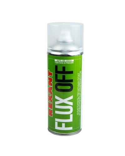 Очиститель печатных плат FLUX OFF, REXANT, 400 мл, аэрозоль (85-0003): Баллон с очистителем в Архангельске