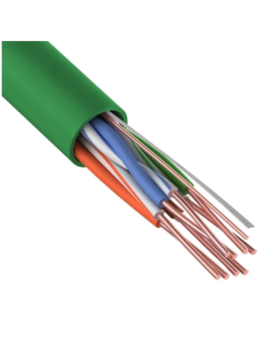 U/UTP, CAT 5e, нг(А)-LSLTx, 4х2х0,52мм, 24AWG, INDOOR, SOLID, зеленый, 305м REXANT (01-0061). Кабель «витая пара» (LAN) для структурированных систем связи. Rexant в Архангельске