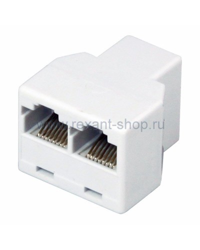 Двойник компьютерный UTP RJ-45(8P8C) (гнездо - 2 гнезда) REXANT (03-0103): Кабельный соединитель в Архангельске