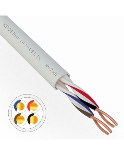 КПСВВнг(А)-LSLTx 2х2х0,5 REXANT (01-4875). Кабель для систем передачи данных пониженной пожароопасности c низким дымо- и газовыделением, с низкой токсичностью продуктов горения. Rexant в Архангельске