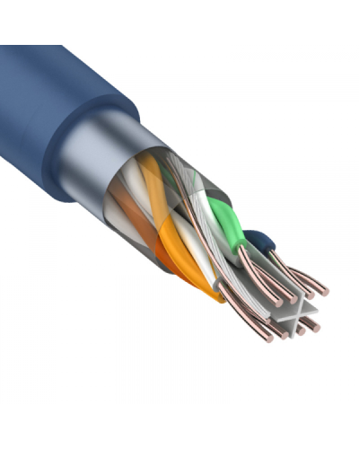 F/UTP, CAT 6, PVC, 4PR, 23AWG, INDOOR, SOLID, синий, 305 м, REXANT (01-0147). Кабель «витая пара» (LAN) для структурированных систем связи. Rexant в Архангельске