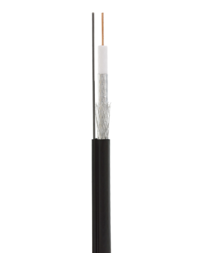 RG-11U, 75 Ом, CCS/Al/Al 83% + ТРОС*1 (бухта 305 м), черный OUTDOOR (01-3021). Кабель коаксиальный радиочастотный. Rexant в Архангельске